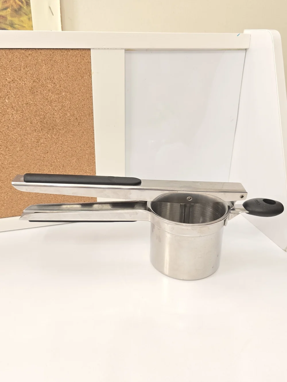Stainless Steel Potato Ricer / Fruit Press - Silver
